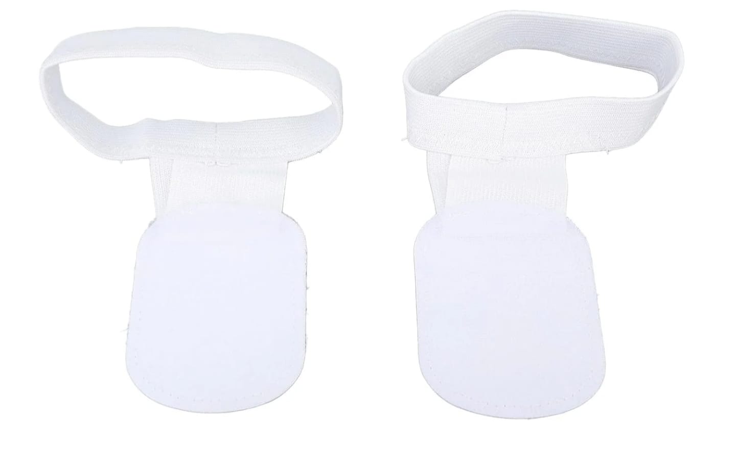 Two white 1 Pcs Set Adjustable Back Posture Corrector Brace for Women & Men – Upper Back Support Belt for Shoulder, Neck– Breathable & Comfortable Clavicle Brace for Better Posture & Pain Relief with handles on a white background
